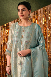 Elegant Bemberg Giraffe Jacquard Embroidered Salwar Suit